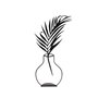 Aberto Design Flowerpot - 6 Objeto Decorativo de Metal Negro